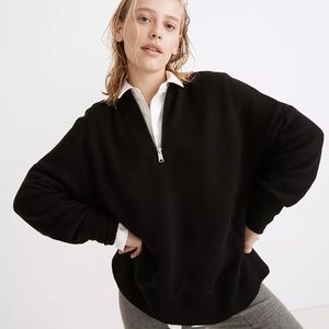 Madewell black quarter zip XS